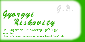 gyorgyi miskovity business card